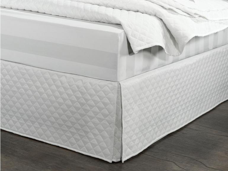 Saia para cama Box Matelassada com Tampão Solteiro - Quioto Matelada Branco - Dui Design