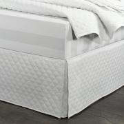 Saia para cama Box Matelassada com Tampão Solteiro - Quioto Matelada Branco - Dui Design