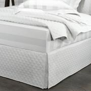 Saia para cama Box Matelassada com Tampão Queen - Quioto Matelada Branco - Dui Design