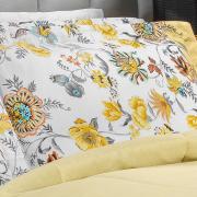 Jogo de Cama Casal Percal 180 fios - Raila Marfim - Dui Design