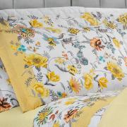 Jogo de Cama Casal Percal 180 fios - Raila Marfim - Dui Design