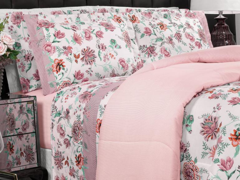Jogo de Cama Queen Percal 180 fios - Raila Vintage - Dui Design