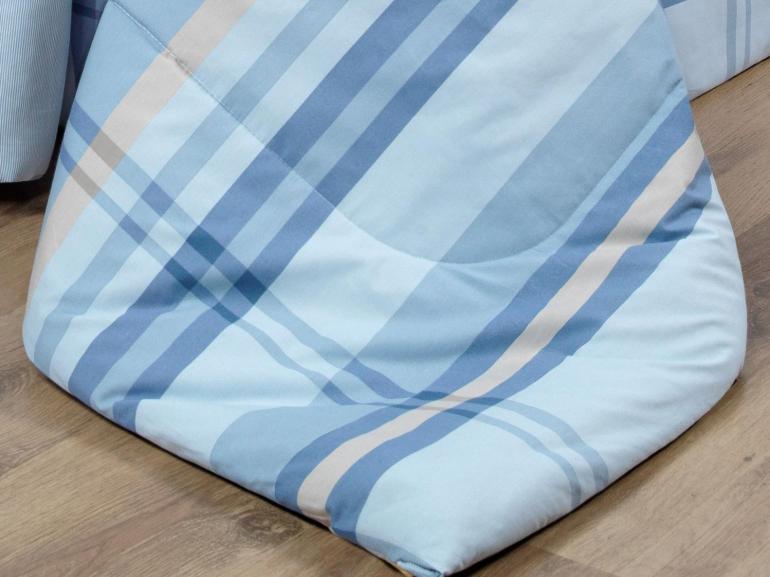 Jogo de Cama Casal Percal 200 fios - Ramsey Azul - Dui Design