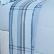 Jogo de Cama Casal Percal 200 fios - Ramsey Azul - Dui Design