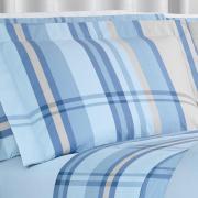 Jogo de Cama Casal Percal 200 fios - Ramsey Azul - Dui Design