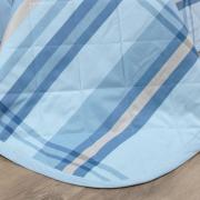 Kit: 1 Cobre-leito Casal + 2 Porta-travesseiros Percal 200 fios - Ramsey Azul - Dui Design