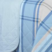 Kit: 1 Cobre-leito Casal + 2 Porta-travesseiros Percal 200 fios - Ramsey Azul - Dui Design