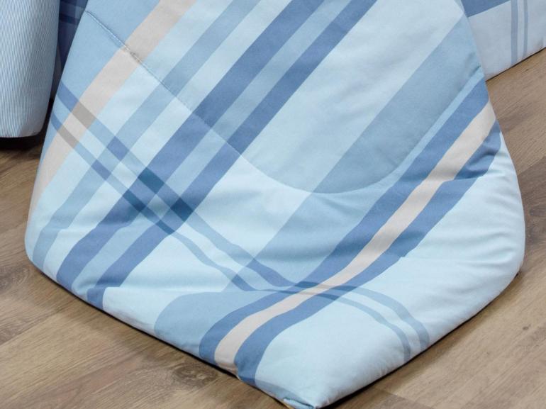 Edredom Casal Percal 200 fios - Ramsey Azul - Dui Design
