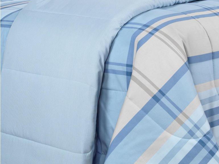 Edredom Casal Percal 200 fios - Ramsey Azul - Dui Design