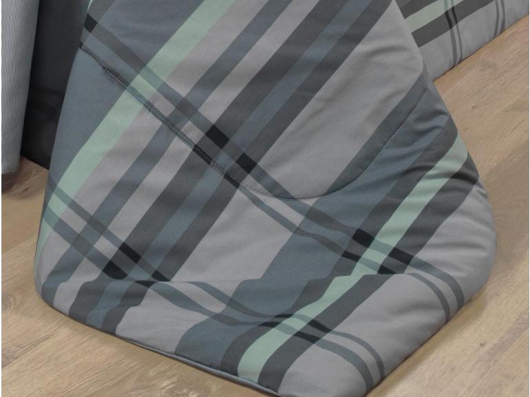 Jogo de Cama Casal Percal 200 fios - Ramsey Grafite - Dui Design