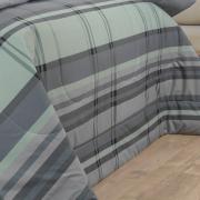 Jogo de Cama Casal Percal 200 fios - Ramsey Grafite - Dui Design