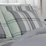 Jogo de Cama Casal Percal 200 fios - Ramsey Grafite - Dui Design