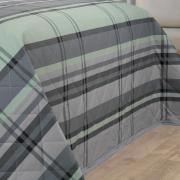 Kit: 1 Cobre-leito Casal + 2 Porta-travesseiros Percal 200 fios - Ramsey Grafite - Dui Design