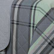 Kit: 1 Cobre-leito Casal + 2 Porta-travesseiros Percal 200 fios - Ramsey Grafite - Dui Design