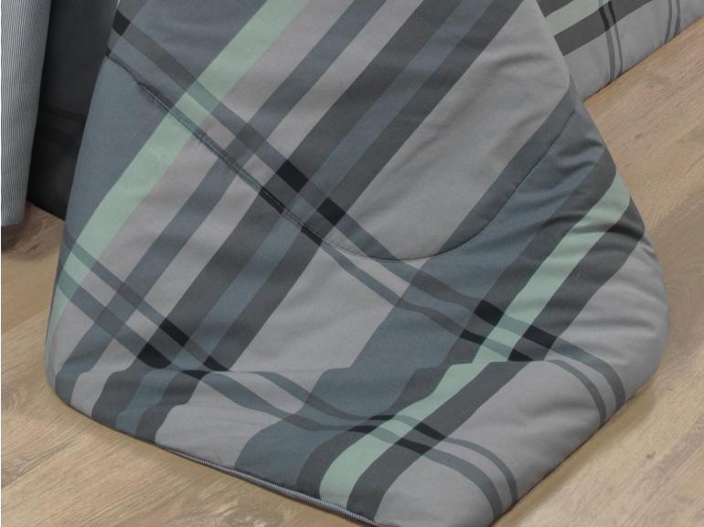 Edredom Casal Percal 200 fios - Ramsey Grafite - Dui Design