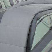 Edredom Casal Percal 200 fios - Ramsey Grafite - Dui Design