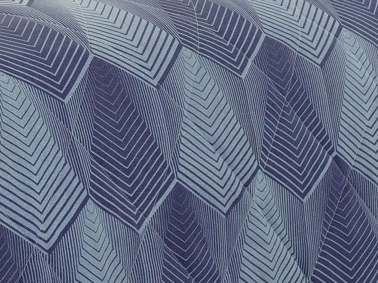 Enxoval Casal com Cobre-leito 7 peças Percal 200 fios - Raven Azul - Dui Design