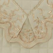 Jogo de Cama Queen Cetim de Algodo 300 fios com Bordado Ingls - Ravenna Natural e Gold - Dui Design