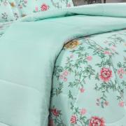 Enxoval King com Edredom 5 peas 150 fios - Renata Menta - Dui Design