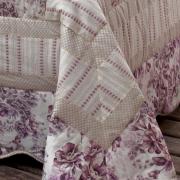 Kit: 1 Cobre-leito Queen PatchWork + 2 Portas-travesseiro - Renda - Corttex