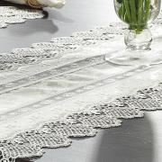 Trilho de Mesa com Bordado Guipir Fcil de Limpar 45x170cm - Requinte Natural - Dui Design