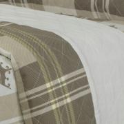 Kit: 1 Cobre-leito Solteiro + 1 Porta-travesseiro 150 fios - Richard Bege - Dui Design