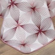 Kit: 1 Cobre-leito King Bouti de Microfibra Ultrasonic Estampada + 2 Porta-travesseiros - Riske Rosa Velho - Dui Design