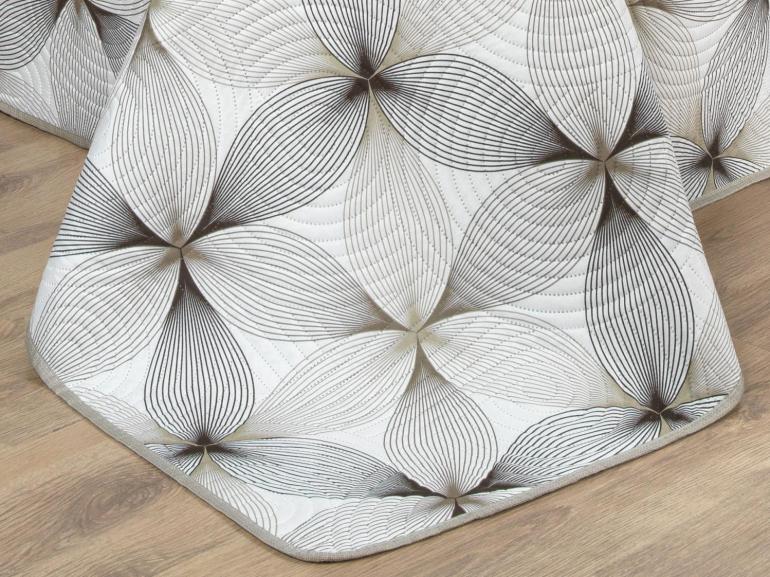 Kit: 1 Cobre-leito King Bouti de Microfibra Ultrasonic Estampada + 2 Porta-travesseiros - Riske Taupe - Dui Design