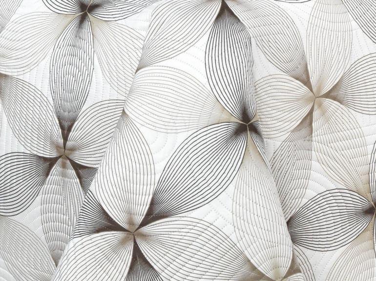 Kit: 1 Cobre-leito King Bouti de Microfibra Ultrasonic Estampada + 2 Porta-travesseiros - Riske Taupe - Dui Design