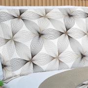 Kit: 1 Cobre-leito King Bouti de Microfibra Ultrasonic Estampada + 2 Porta-travesseiros - Riske Taupe - Dui Design