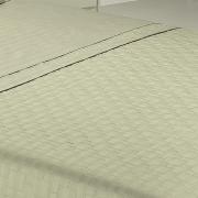 Kit: 1 Cobre-leito Casal + 2 porta-travesseiros Cetim 300 fios 100% Algodo - Riske Verde Fendi - Dui Design