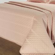 Kit: 1 Cobre-leito Casal + 2 porta-travesseiros Cetim 300 fios - Riviera Rosa - Dui Design