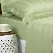 Kit: 1 Cobre-leito Solteiro + 1 porta-travesseiro Cetim 300 fios - Riviera Verde - Dui Design