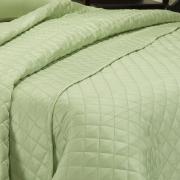 Kit: 1 Cobre-leito Casal + 2 porta-travesseiros Cetim 300 fios - Riviera Verde - Dui Design
