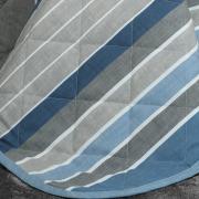 Enxoval Solteiro com Cobre-leito 5 peças Percal 200 fios - Robin Azul - Dui Design