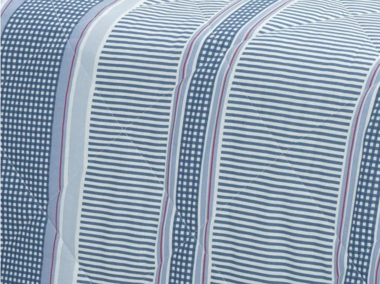 Kit: 1 Cobre-leito Casal + 2 Porta-travesseiros 150 fios - Rodolfo Azul - Dui Design