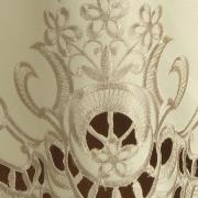 Toalha de Mesa com Bordado Richelieu Redonda 180cm - Romani Caqui - Dui Design