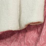 Edredom Solteiro Pele de Carneiro e Plush - Sherpa Romani Rosa - Dui Design