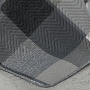 Kit: 1 Cobre-leito King Bouti de Microfibra Ultrasonic Estampada + 2 Porta-travesseiros - Ronald Cinza - Dui Design
