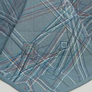 Kit: 1 Cobre-leito Casal + 2 Porta-travesseiros Percal 180 fios - Renees Azul - Dui Design