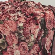Cobertor Avulso Casal Flanelado com Estampa Digital 260 gramas/m² - Rose Garden - Dui Design