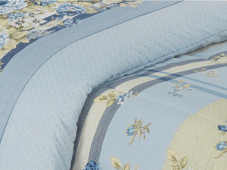 Edredom Queen Percal 180 fios - Rosemary Azul - Dui Design