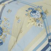 Edredom Queen Percal 180 fios - Rosemary Azul - Dui Design