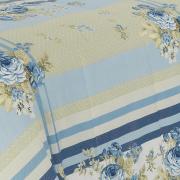 Edredom Casal Percal 180 fios - Rosemary Azul - Dui Design