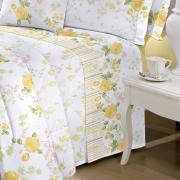 Edredom Queen 150 Fios 100% Algodo - Rossana Amarelo - Santista