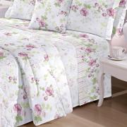 Edredom Queen 150 Fios 100% Algodo - Rossana Rosa - Santista