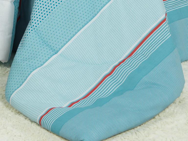 Jogo de Cama Casal 150 fios - Rover Azul - Dui Design