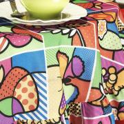 Toalha de Mesa Redonda 160cm - Sabores Multicolor - Dui Design