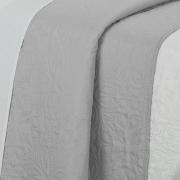 Kit: 1 Cobre-leito Casal Bouti de Microfibra Ultrasonic + 2 Porta-travesseiros - Safira Branco e Cinza - Dui Design