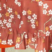 Toalha de Mesa Redonda 160cm - Sakura Vermelho - Dui Design